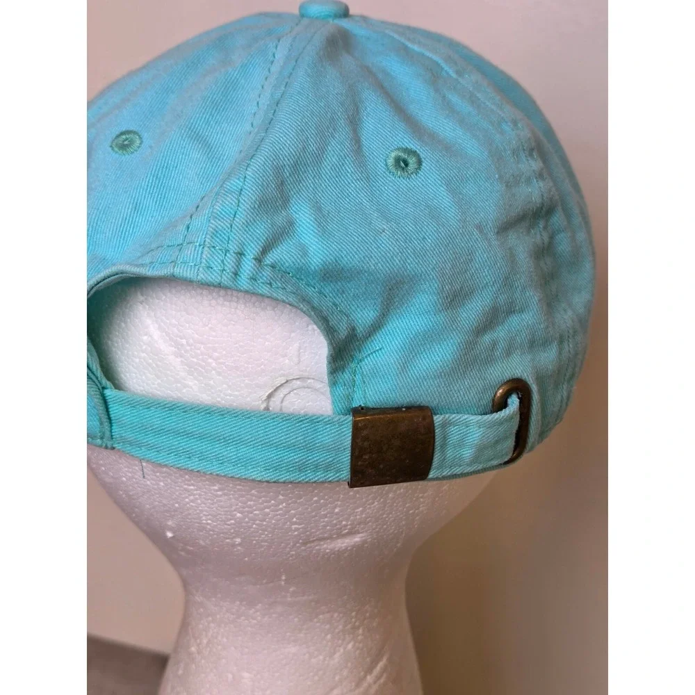 Mud Pie Turquoise Cotton Monogrammed KBR Patch Baseball Cap Adjustable Hat